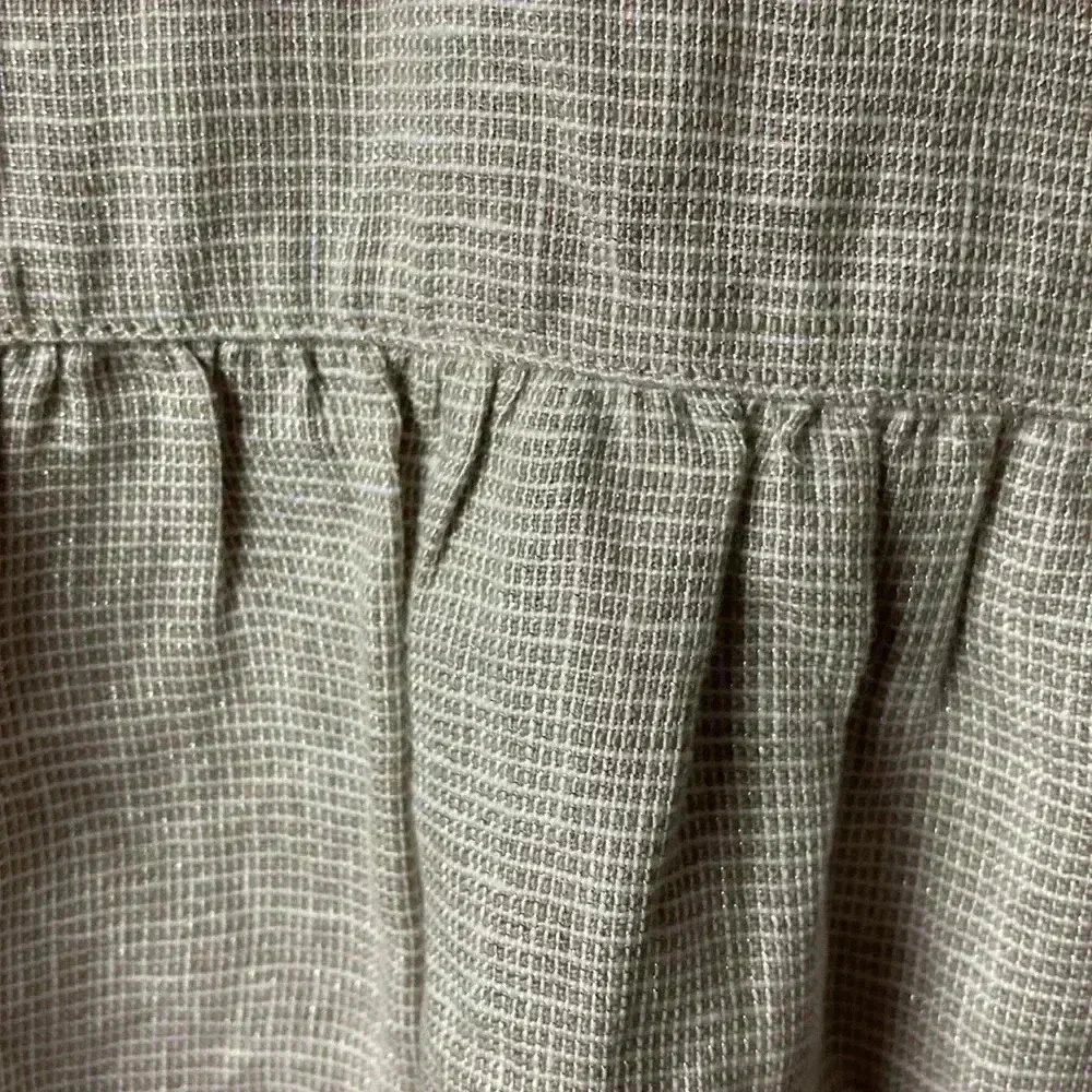 J. JILL WO SIZE‎ LARGE  LINEN LIGHTWEIGHT OATMEAL COLOR SILVER METALLIC THREAD